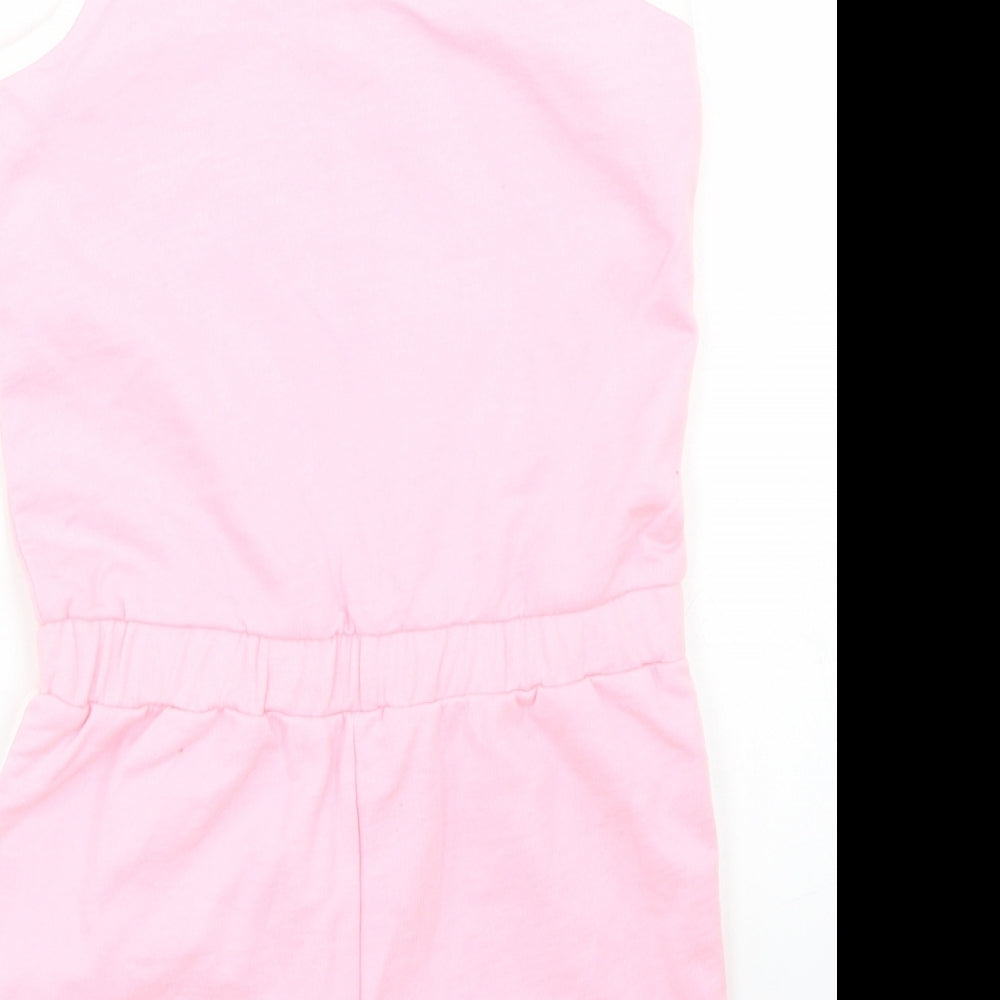 Pep & Co Girls Pink  Cotton Playsuit One-Piece Size 8-9 Years   - Do All Things With Love