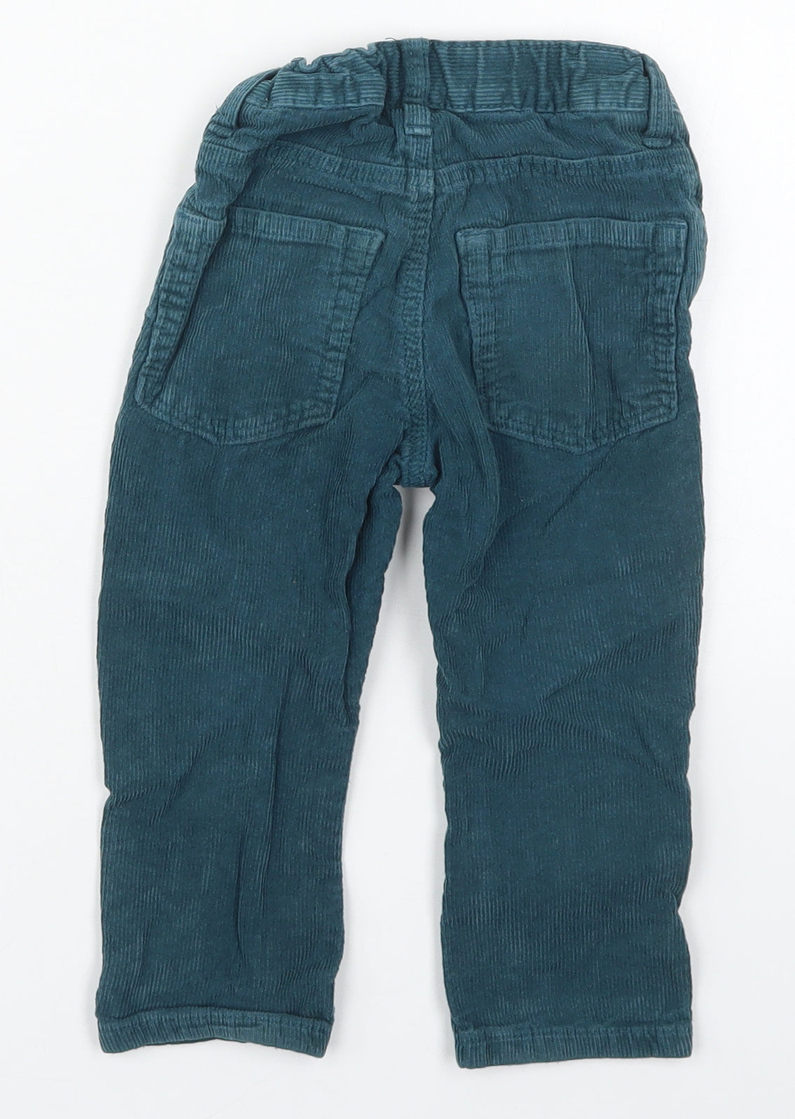 H&M Boys Blue  Cotton Capri Trousers Size 18-24 Months  Button