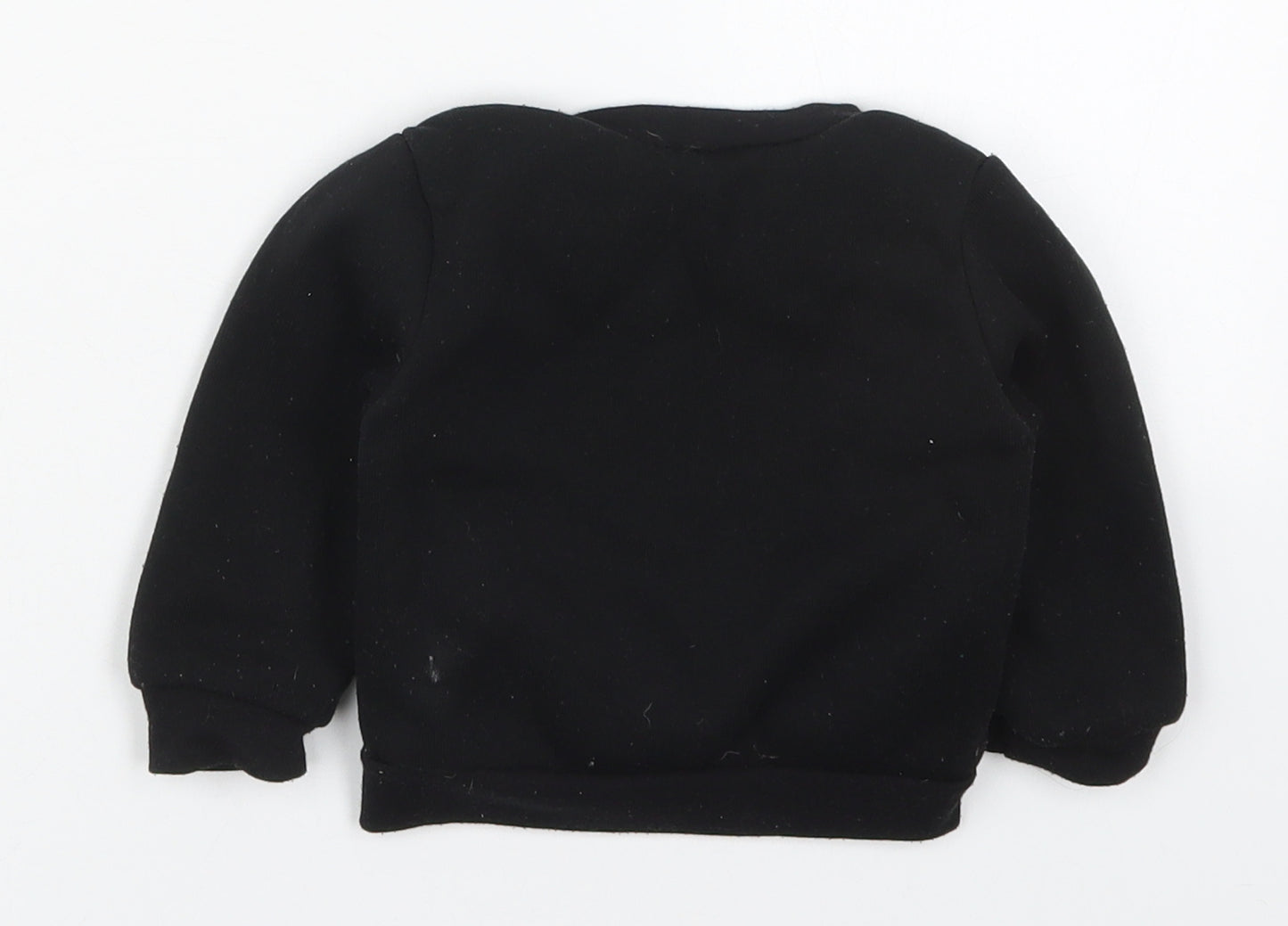Preworn Baby Black  Cotton Basic T-Shirt Size 12 Months Crew Neck Pullover - Just Relax