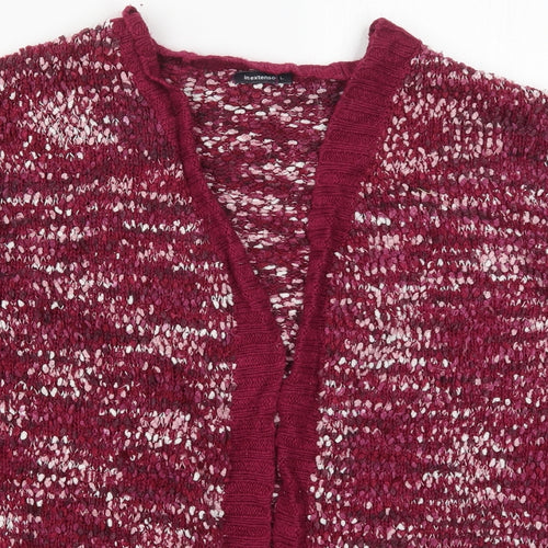In Extenso Womens Pink V-Neck  Acrylic Cardigan Jumper Size L