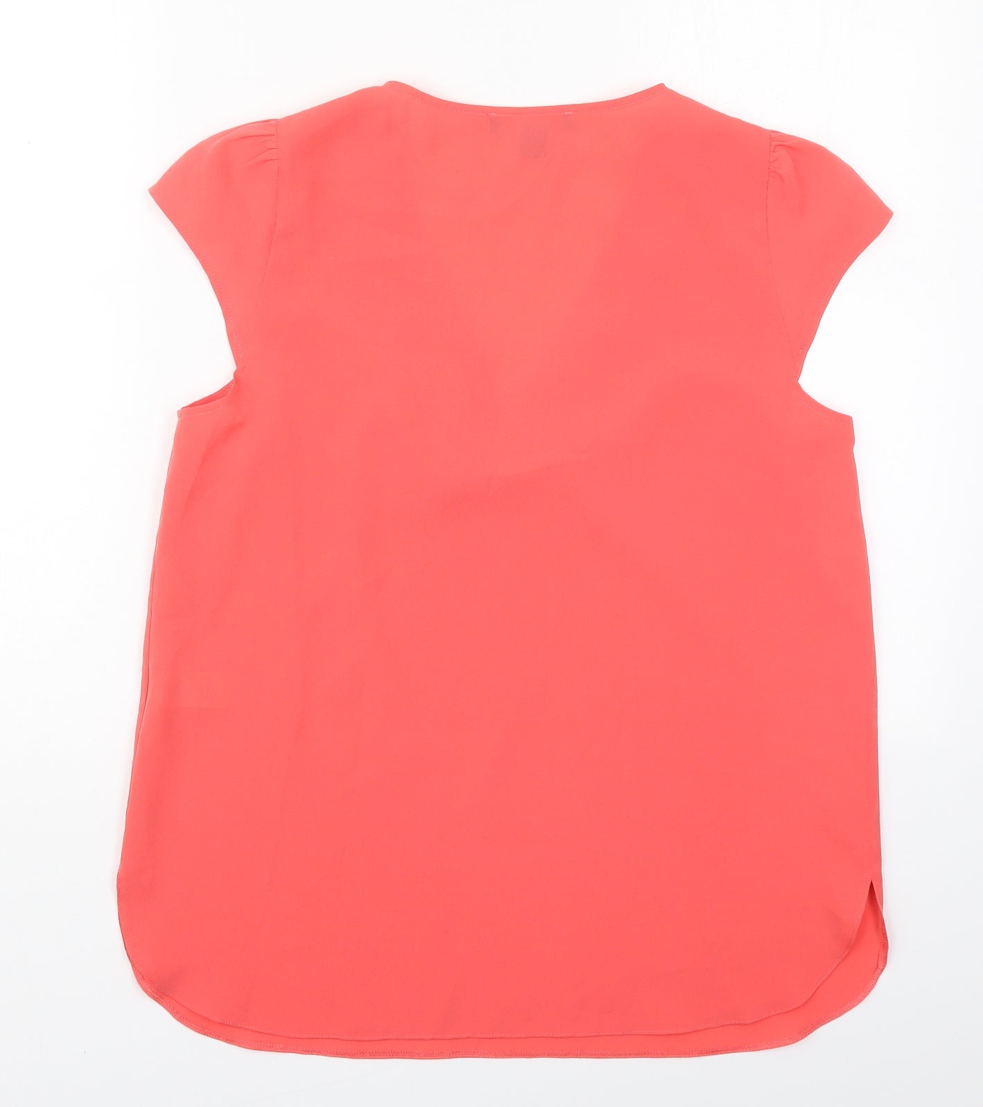 Atmosphere Womens Pink  Polyester Basic Blouse Size 12 V-Neck
