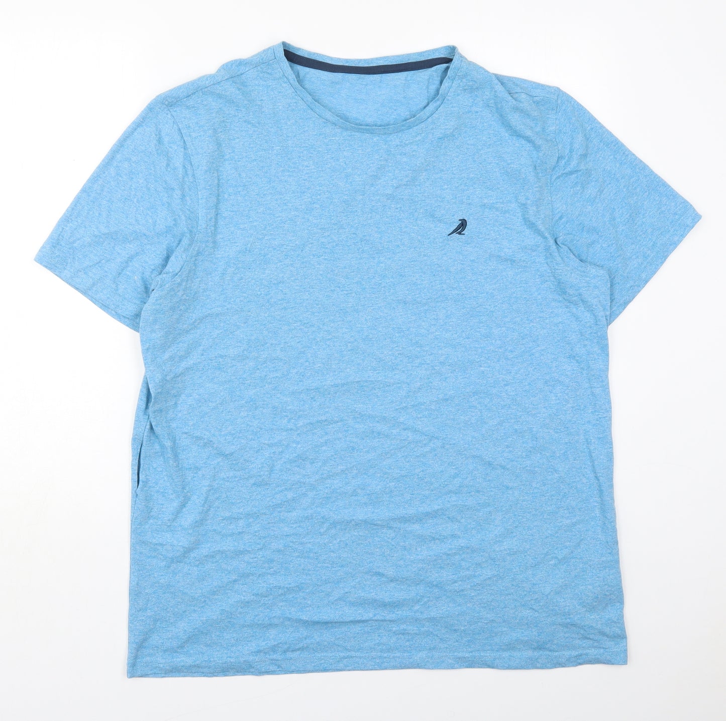 F&F Mens Blue  Polyester  T-Shirt Size 2XL Round Neck