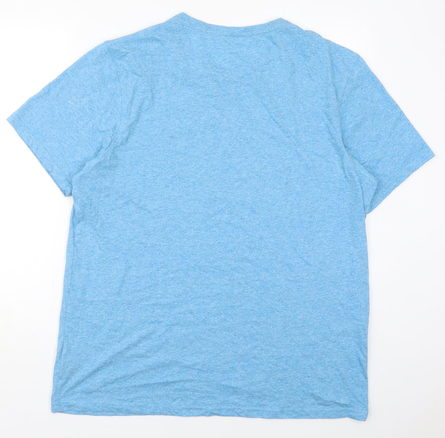 F&F Mens Blue  Polyester  T-Shirt Size 2XL Round Neck
