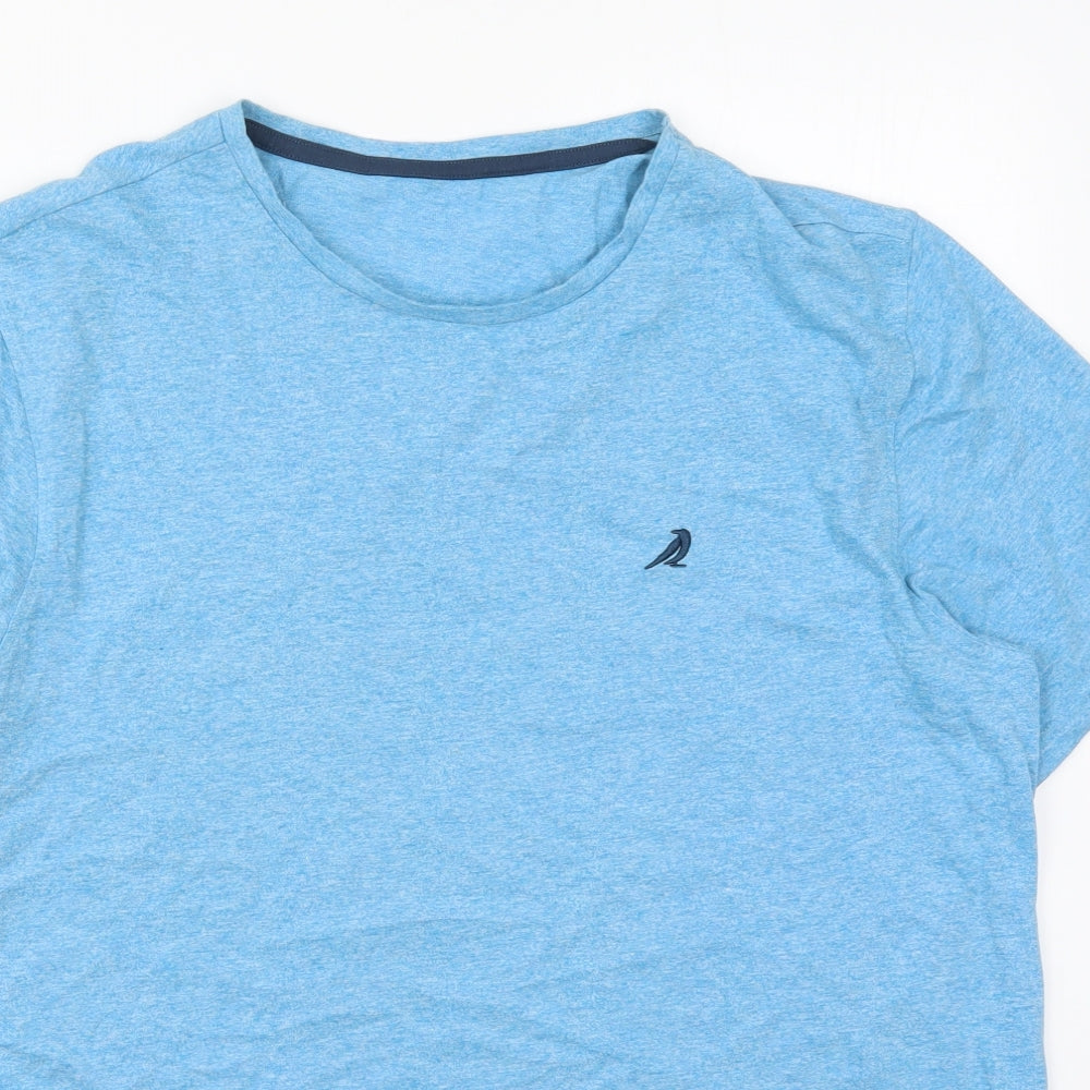 F&F Mens Blue  Polyester  T-Shirt Size 2XL Round Neck