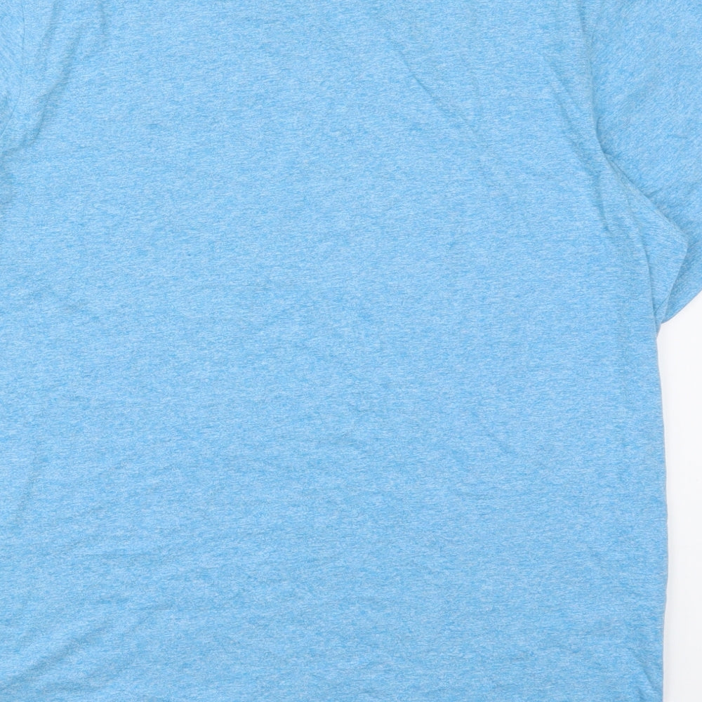 F&F Mens Blue  Polyester  T-Shirt Size 2XL Round Neck