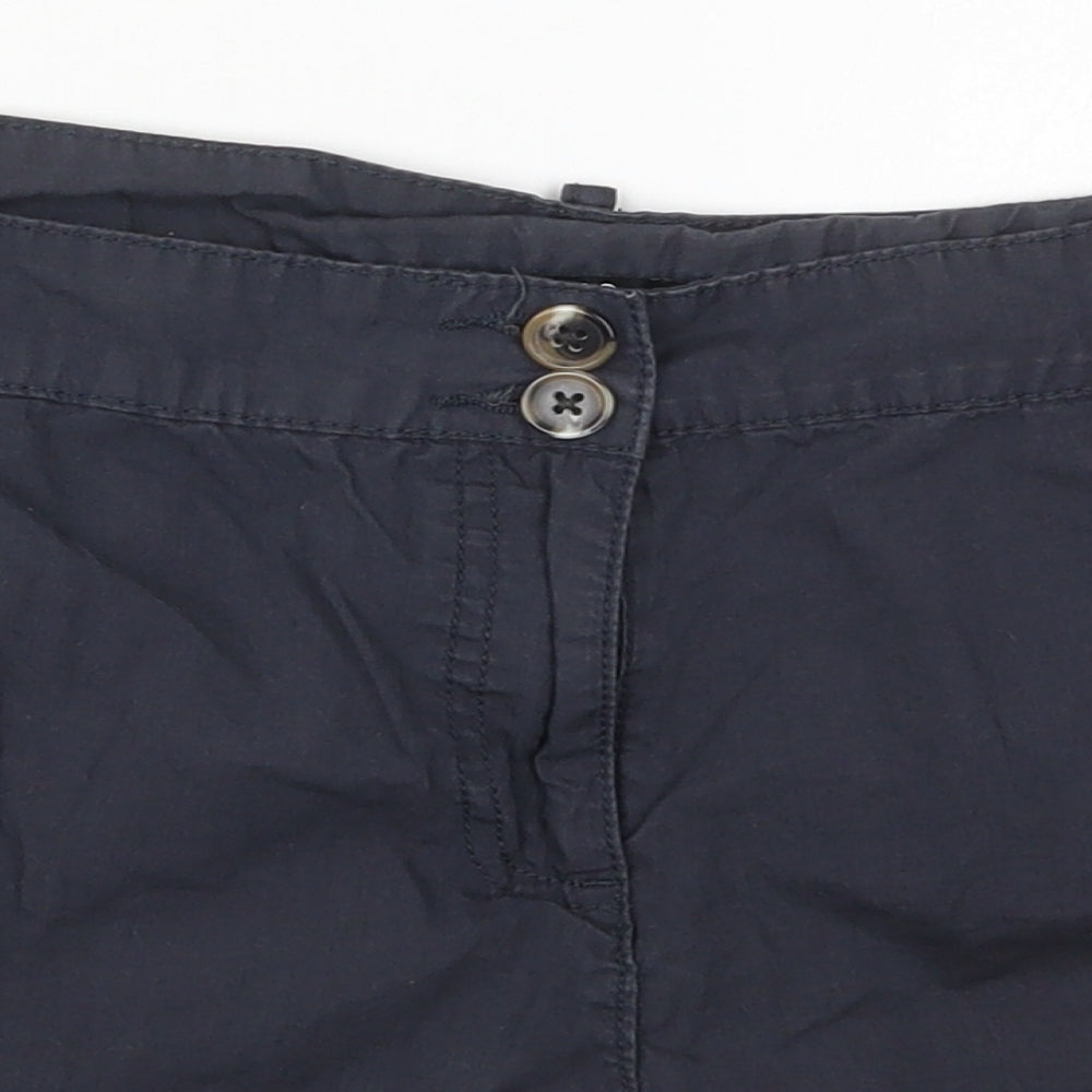 Very Womens Blue  Cotton Cargo Shorts Size 16 L4 in Regular Button