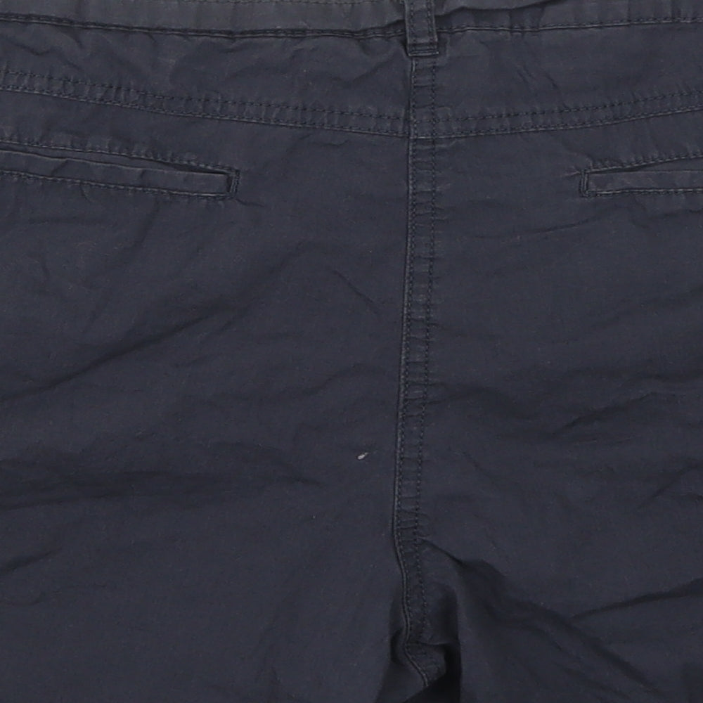 Very Womens Blue  Cotton Cargo Shorts Size 16 L4 in Regular Button