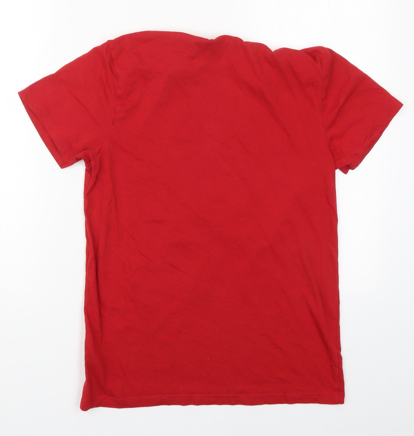 Primark Mens Red  Polyester  T-Shirt Size S Crew Neck  - Mario