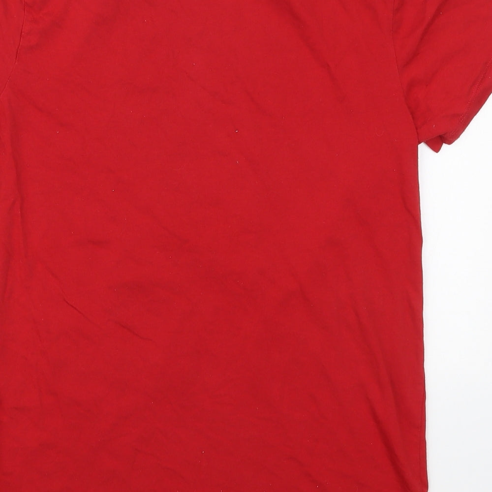 Primark Mens Red  Polyester  T-Shirt Size S Crew Neck  - Mario