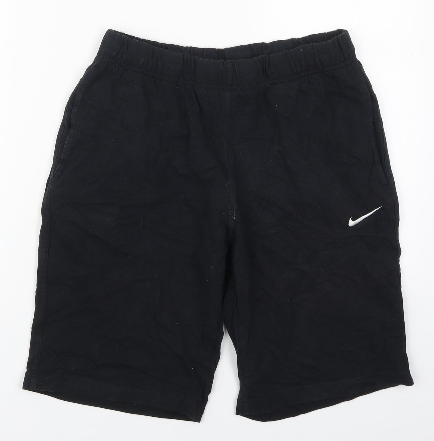 Nike Mens Black  Cotton Sweat Shorts Size M L9 in Regular