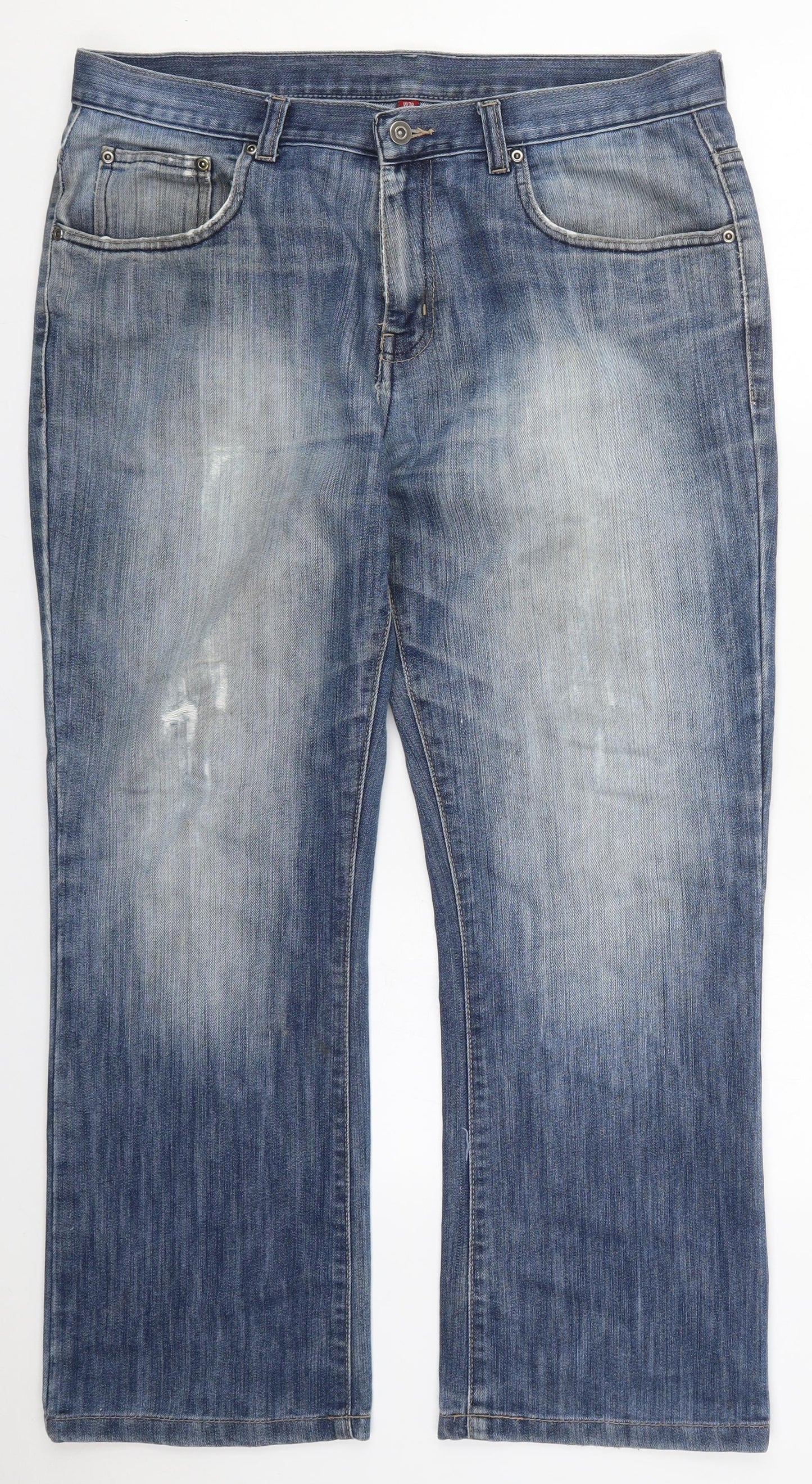 Denim Co Mens Blue  Cotton Straight Jeans Size 38 L29 in Regular Button