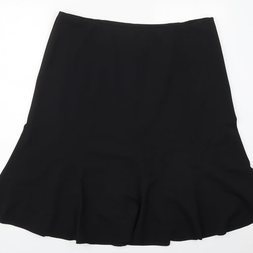 Artigiano Womens Black  Polyester Swing Skirt Size 22   Zip