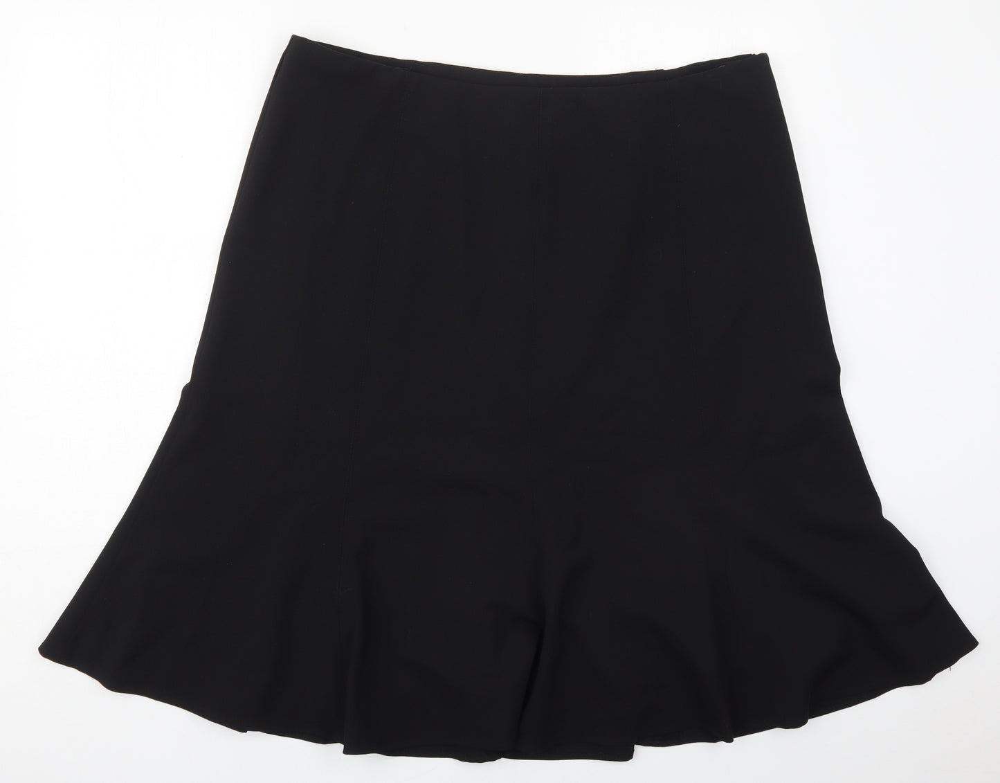 Artigiano Womens Black  Polyester Swing Skirt Size 22   Zip