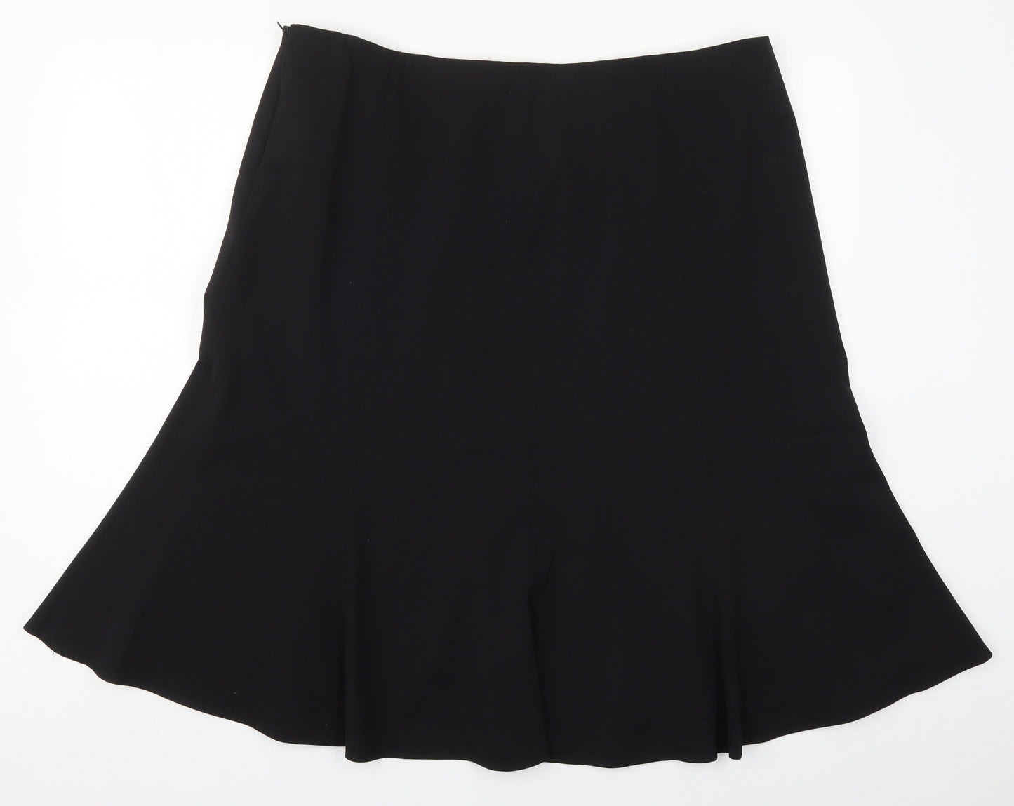 Artigiano Womens Black  Polyester Swing Skirt Size 22   Zip