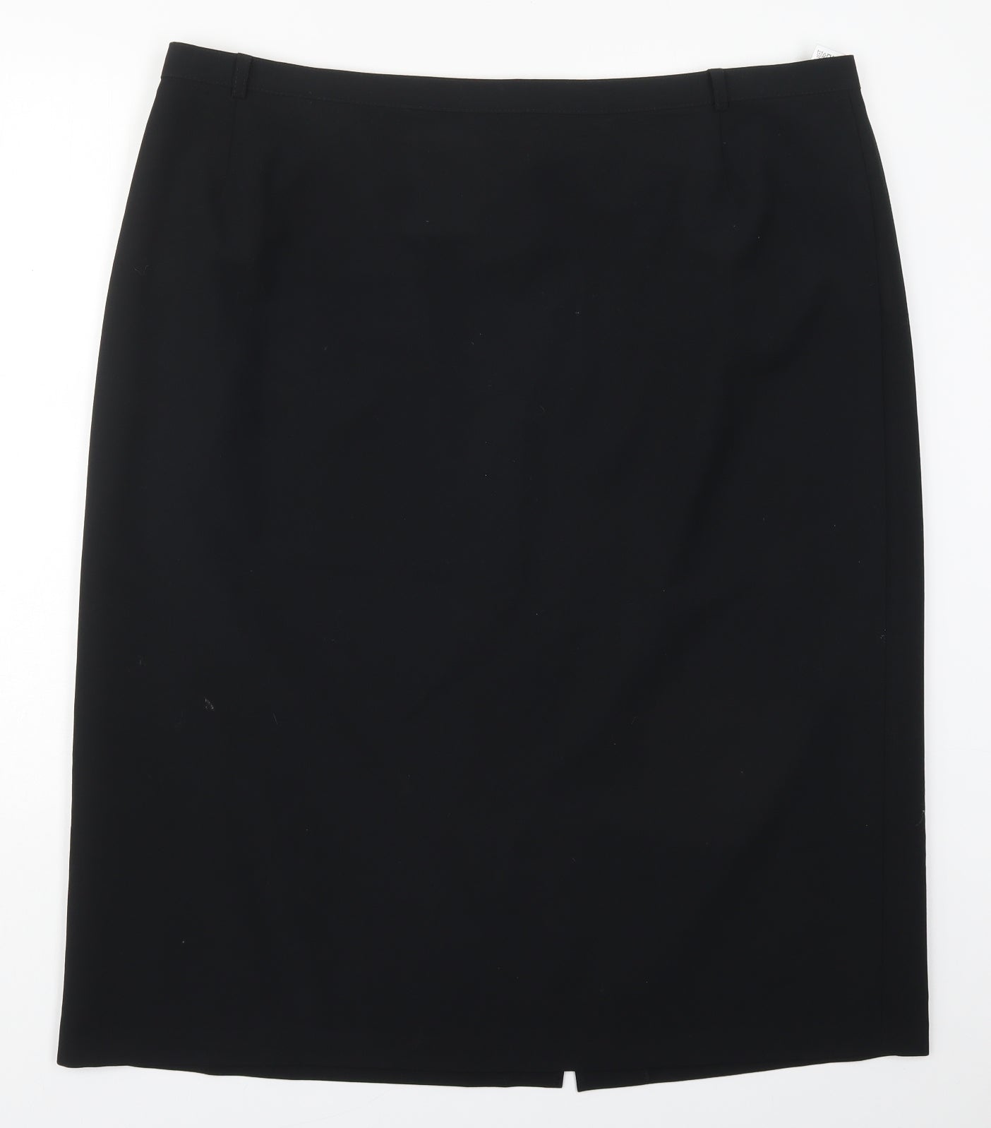 Marks and Spencer Womens Black  Polyester Straight & Pencil Skirt Size 22   Zip
