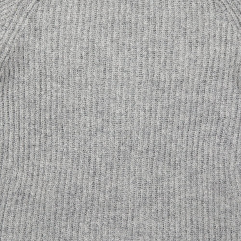 Primark Womens Grey V-Neck  Acrylic Cardigan Jumper Size 10