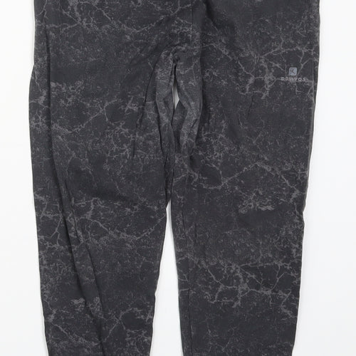 DECATHLON Womens Grey  Cotton Carrot Leggings Size M L21.5 in   - Marble Effect