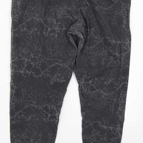 DECATHLON Womens Grey  Cotton Carrot Leggings Size M L21.5 in   - Marble Effect