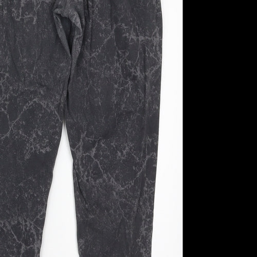 DECATHLON Womens Grey  Cotton Carrot Leggings Size M L21.5 in   - Marble Effect