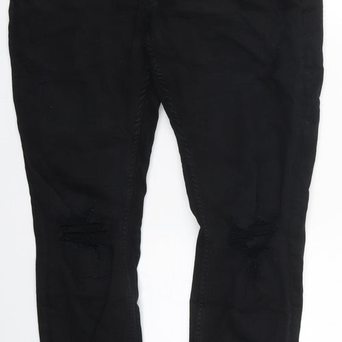 Denim Co Mens Black  Cotton Skinny Jeans Size 38 L30 in Regular Button