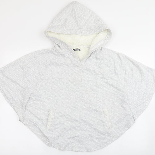 Marks and Spencer Womens Grey Polka Dot 100% Cotton Cape Hoodie Size S
