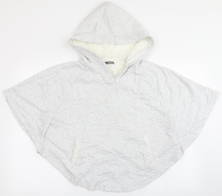 Marks and Spencer Womens Grey Polka Dot 100% Cotton Cape Hoodie Size S
