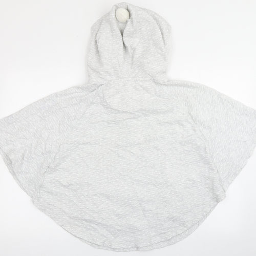 Marks and Spencer Womens Grey Polka Dot 100% Cotton Cape Hoodie Size S