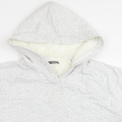 Marks and Spencer Womens Grey Polka Dot 100% Cotton Cape Hoodie Size S