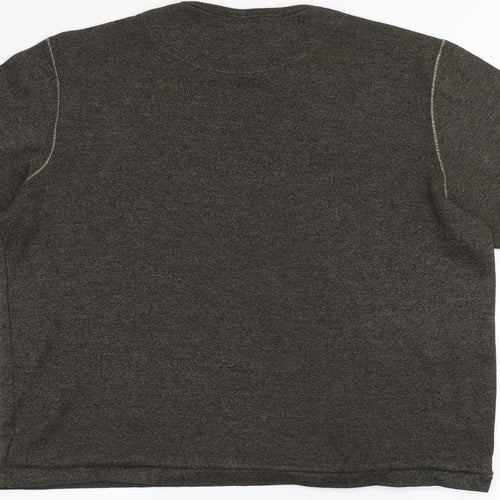 TU Mens Brown  Polyester  T-Shirt Size XL Round Neck