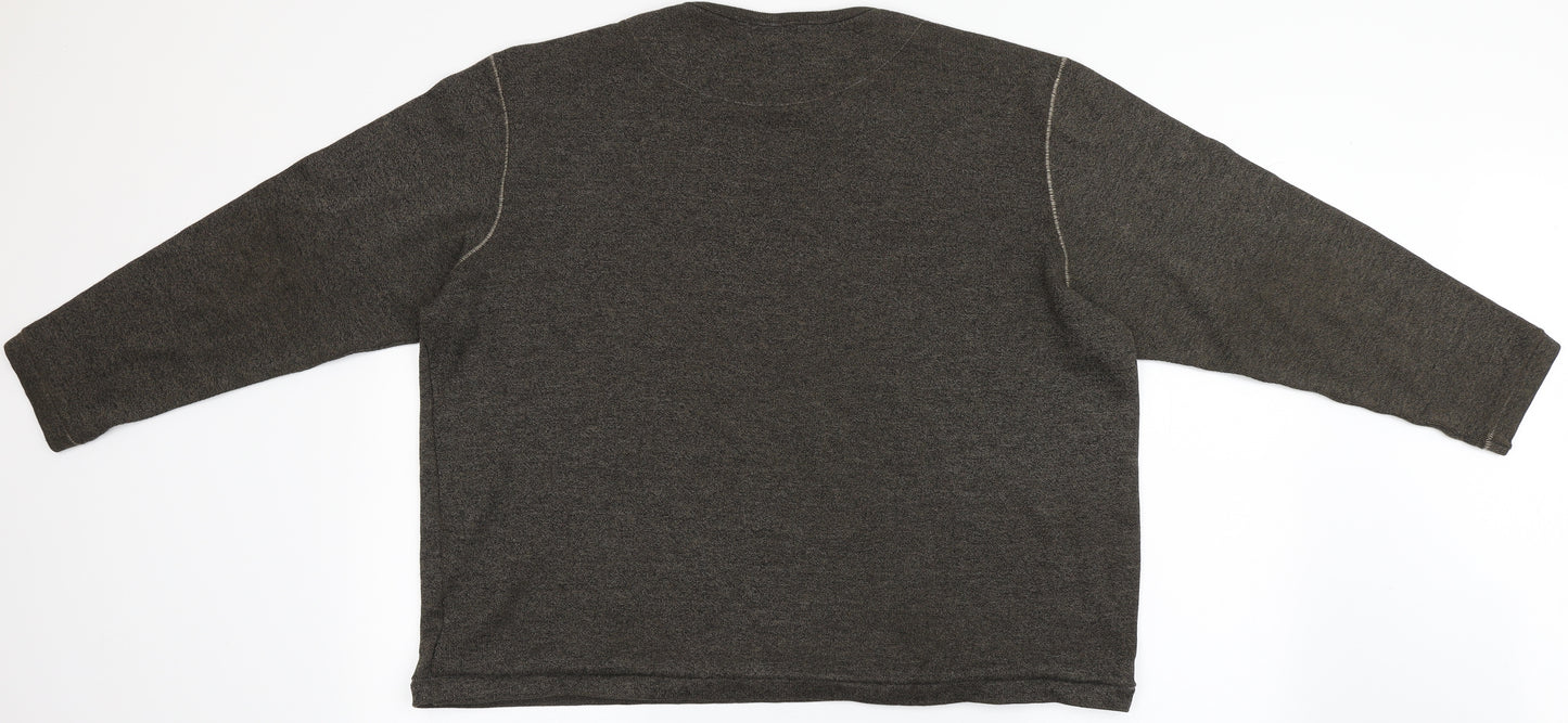 TU Mens Brown  Polyester  T-Shirt Size XL Round Neck