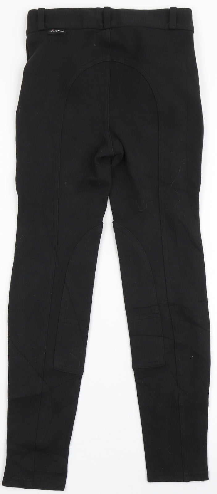 FOUGANZA Girls Black  Cotton Jogger Trousers Size 10 Years  Regular Button - Jodhpurs