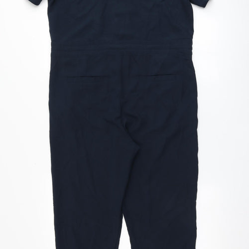 Great Plains Womens Blue  Polyester Jumpsuit One-Piece Size 10 L26 in Button