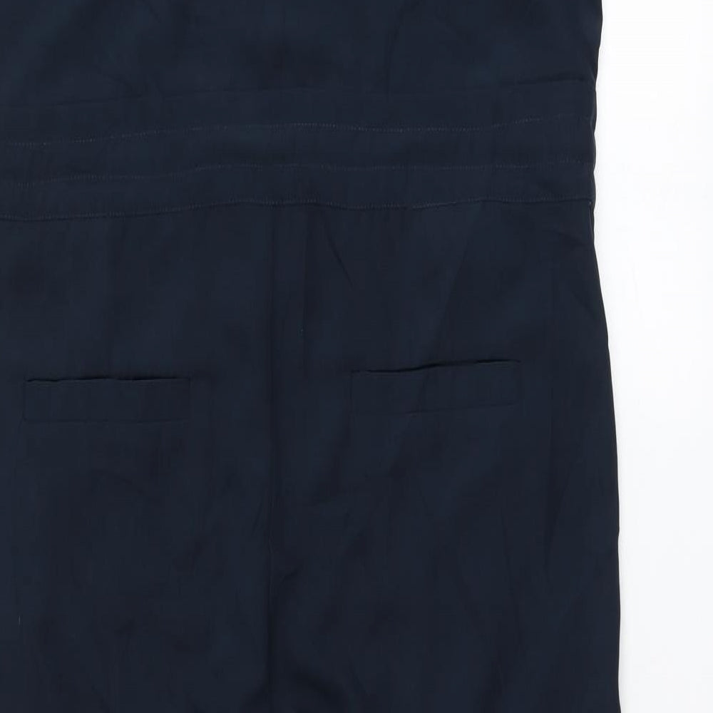 Great Plains Womens Blue  Polyester Jumpsuit One-Piece Size 10 L26 in Button
