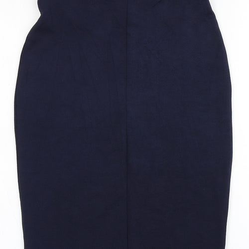 Boohoo Womens Blue  Polyester Bodycon  Size 8  Off the Shoulder