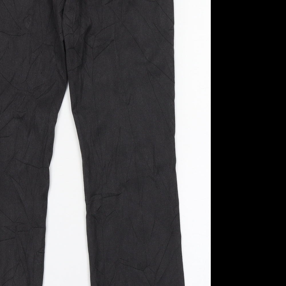 Marks and Spencer Womens Grey  Viscose Trousers  Size 12 L30 in Regular Button