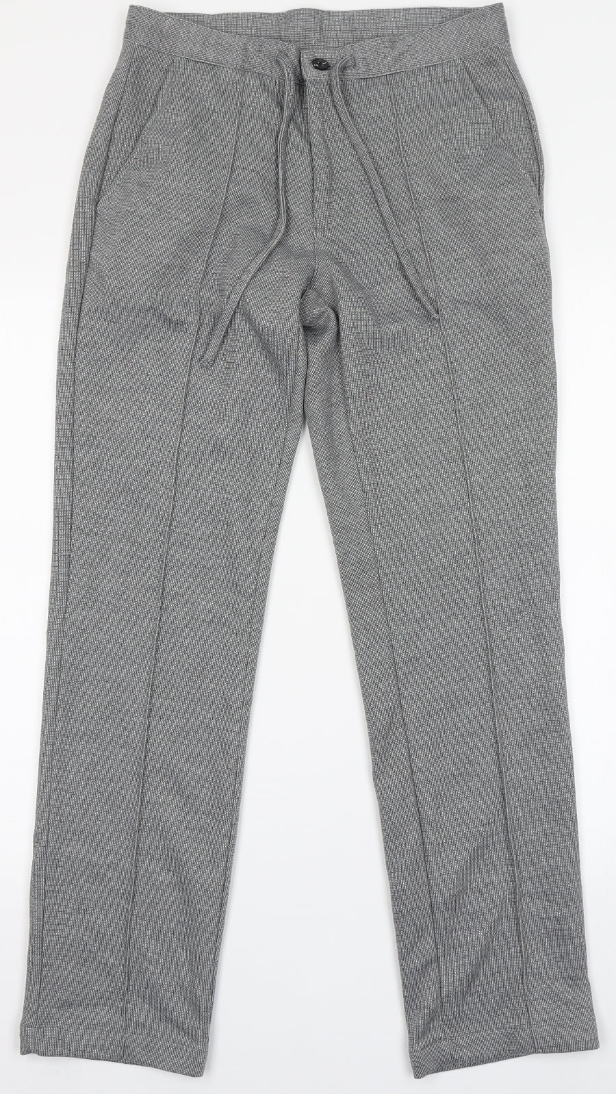 Albion Mens Grey  Polyester Jogger Trousers Size 30 L29 in Regular Drawstring