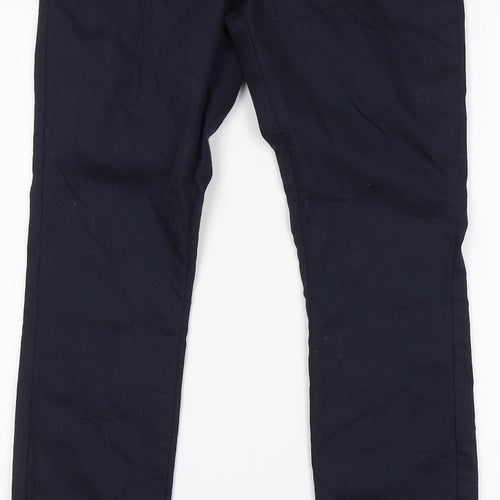 Divided Womens Blue  Cotton Trousers  Size 4 L28.5 in Regular