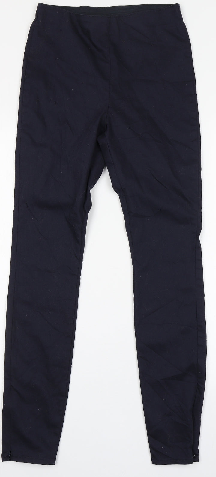 Divided Womens Blue Cotton Trousers Size 4 L28.5 in Regular