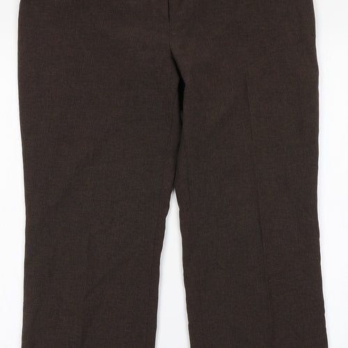 Berkertex Womens Brown  Polyester Trousers  Size 10 L24 in Regular Button