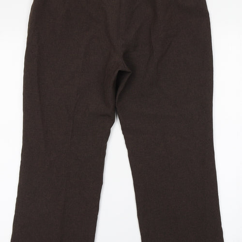 Berkertex Womens Brown  Polyester Trousers  Size 10 L24 in Regular Button