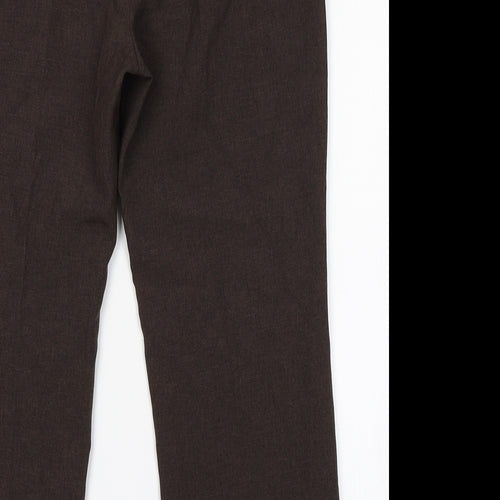 Berkertex Womens Brown  Polyester Trousers  Size 10 L24 in Regular Button