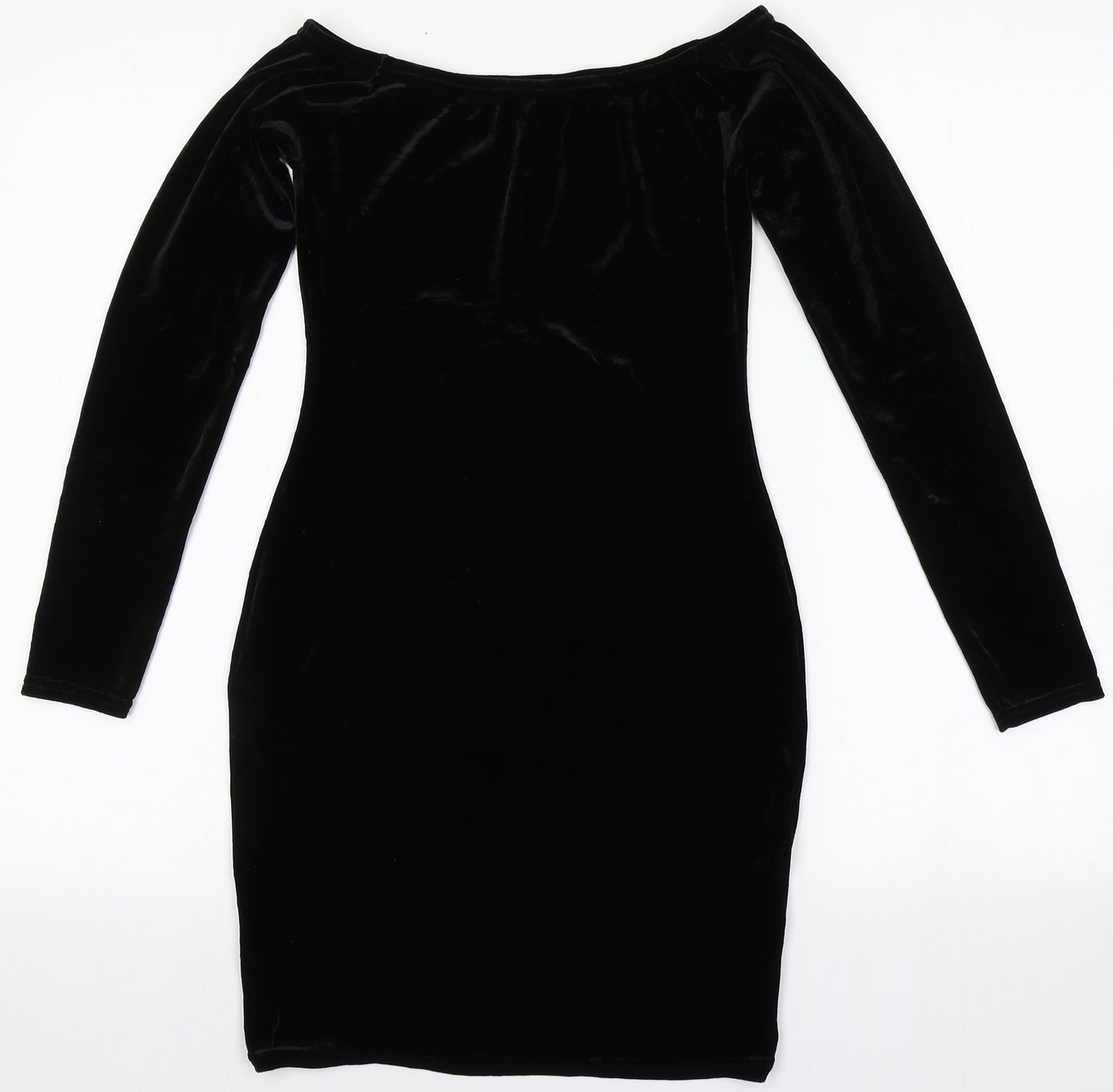 Missguided Womens Black  Polyester Bodycon  Size 10  Round Neck