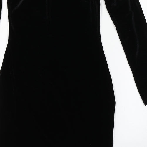 Missguided Womens Black  Polyester Bodycon  Size 10  Round Neck