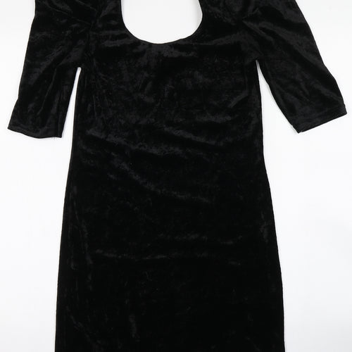 Divided Womens Black  Polyester Bodycon  Size 8  Round Neck
