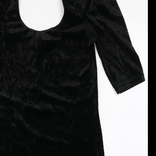 Divided Womens Black  Polyester Bodycon  Size 8  Round Neck