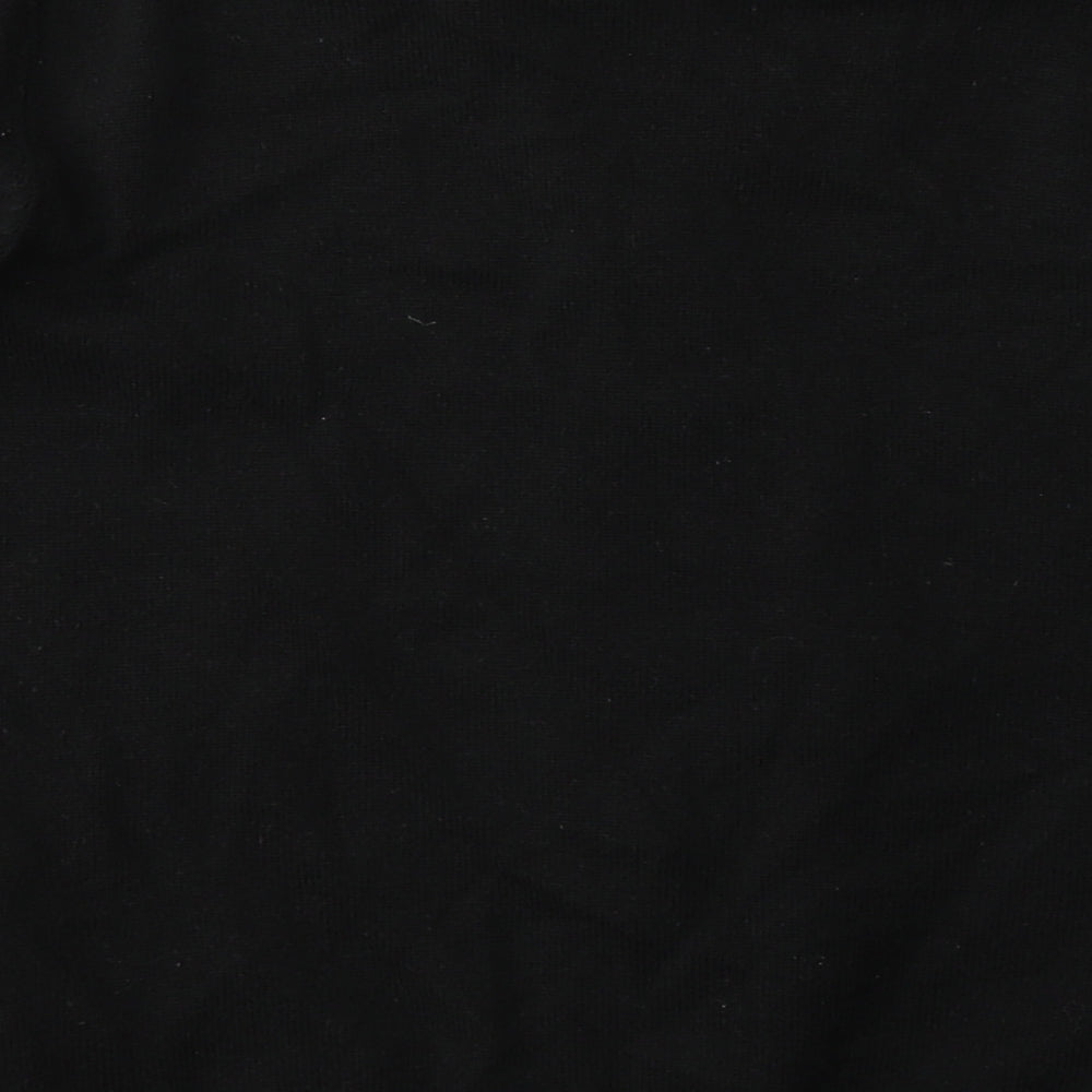 River Island Boys Black Collared  Acrylic Full Zip Jumper Size 7-8 Years  Zip