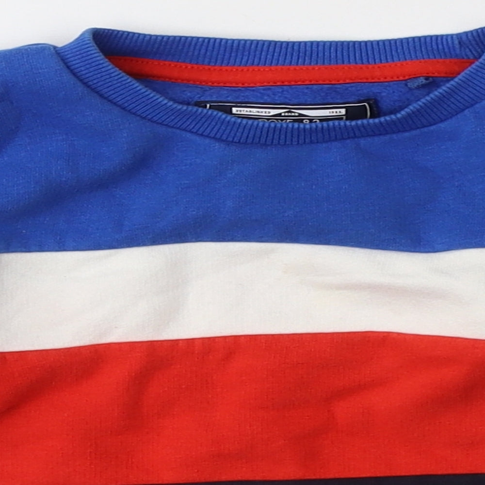 NEXT Boys Multicoloured Striped Cotton Pullover Casual Size 9-12 Months Round Neck  - Little dude