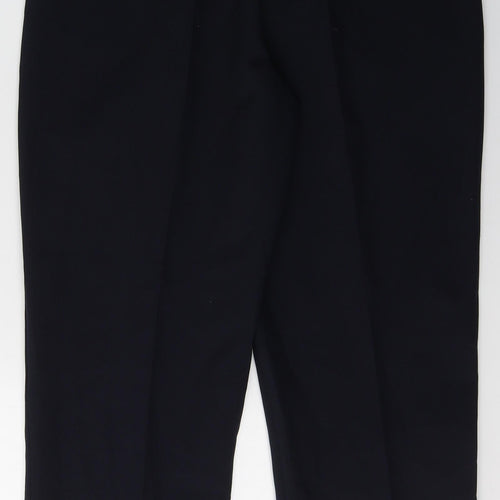 Preworn Womens Black  Polyester Trousers  Size 10 L27 in Regular