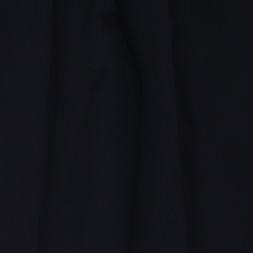 Preworn Womens Black  Polyester Trousers  Size 10 L27 in Regular