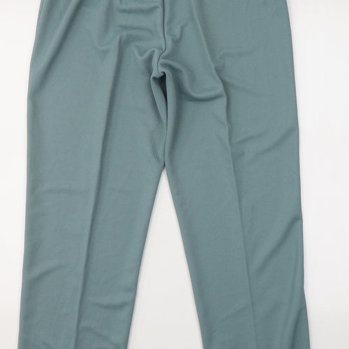 Damart Womens Green  Polyester Trousers  Size 14 L29 in Regular
